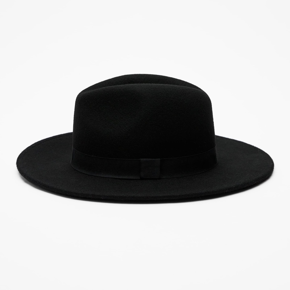 NWT ZARA FELT HAT Black